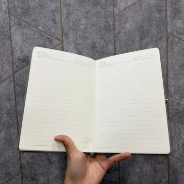 Bộ Quà Tặng Sổ Tay Bìa Da PU Màu Xám Kèm Bút Ký In Logo Theo Yêu Cầu