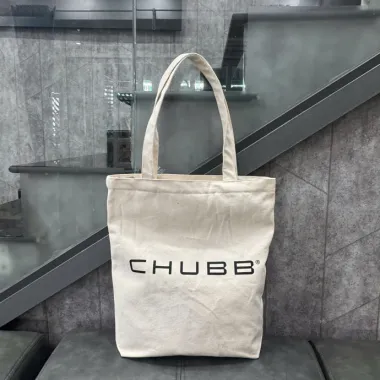 Túi Vải Canvas Màu Kem Có Khóa Kéo In Logo Theo Yêu Cầu