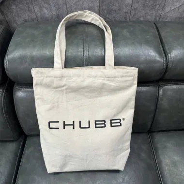 Túi Vải Canvas Màu Kem Có Khóa Kéo In Logo Theo Yêu Cầu