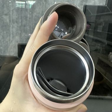 Bình Giữ Nhiệt Thân Thẳng Nắp Nhựa In Logo Theo Yêu Cầu