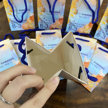 Túi Giấy Quà Tặng 8/3 In Logo CDCS Samsung – Thiết Kế Hoa Văn Sang Trọng