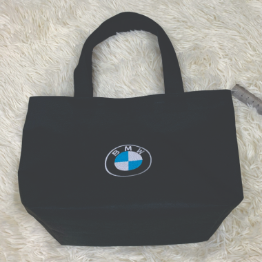 Túi vải canvas đen trơn in logo theo yêu cầu