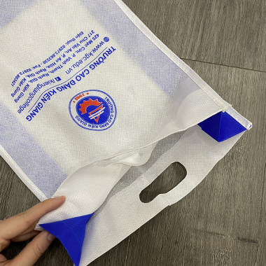 TÚI VẢI KHÔNG DỆT MÀU TRẮNG CÓ QUAI XÁCH - NHẬN IN LOGO THEO YÊU CẦU