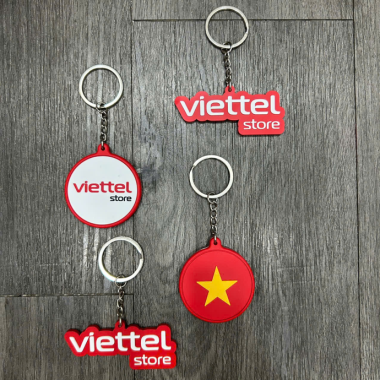 Móc Khóa Nhựa Dẻo Màu Đỏ – In Logo Theo Doanh Nghiệp