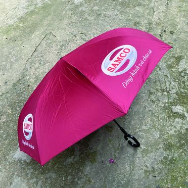 Ô Dù Gấp SAMCO Màu Đỏ – Quà Tặng Quảng Cáo Doanh Nghiệp