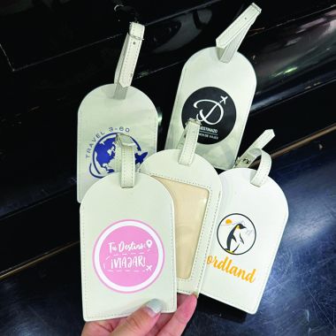 Thẻ Hành Lý Da PU In Logo – Luggage Tag Quà Tặng Du Lịch Cao Cấp