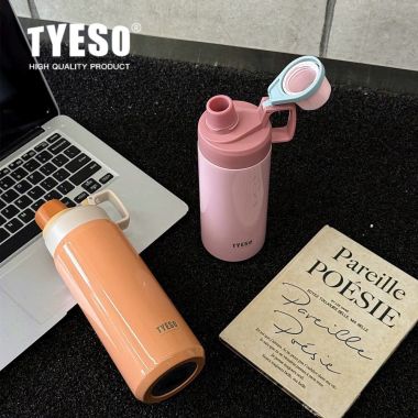 Bình Giữ Nhiệt Tyeso Vacuum Bottle 500ml – Bình Nước Thép Không Gỉ In Logo Doanh Nghiệp