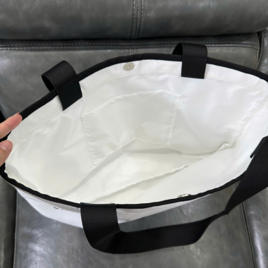 Túi Tote Vải Canvas Quai Đen In Logo Theo Yêu Cầu