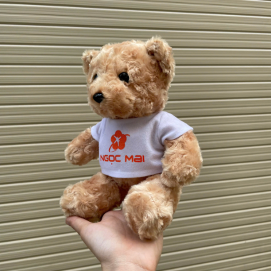 Gấu Bông Mặc Áo In Logo – Quà Tặng Thương Hiệu Dễ Thương, Ý Nghĩa