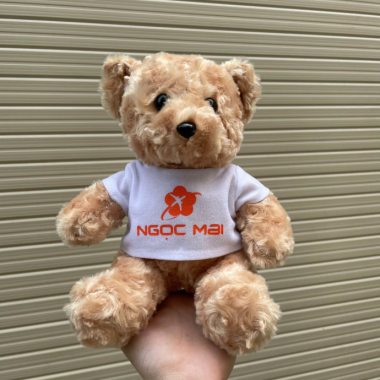 Gấu Bông Mặc Áo In Logo – Quà Tặng Thương Hiệu Dễ Thương, Ý Nghĩa