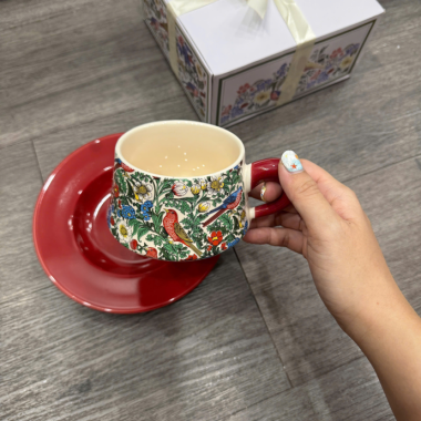 Bộ Tách Sứ Hoa Văn Cổ Điển – Tặng Kèm Hộp Quà Sang Trọng