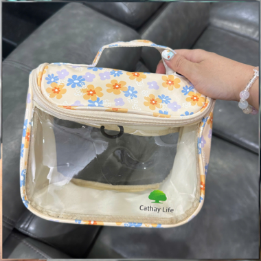 Túi Đựng Mỹ Phẩm Trong Suốt In Logo Cathay Life – Nhiều Màu Dễ Thương, Tiện Dụng Khi Du Lịch