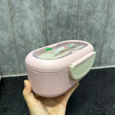 Hộp Cơm Lunch Box In Logo – Hộp Đựng Thực Phẩm Kèm Muỗng Đũa Cao Cấp