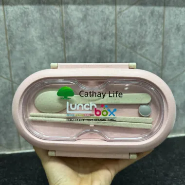 Hộp Cơm Lunch Box In Logo – Hộp Đựng Thực Phẩm Kèm Muỗng Đũa Cao Cấp