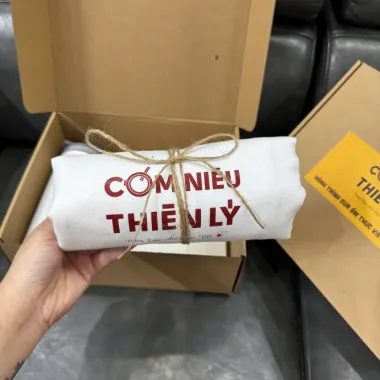 Combo Quà Tặng Khách Hàng Bình Nước Túi Vải – Bộ Giftset In Logo Theo Yêu Cầu
