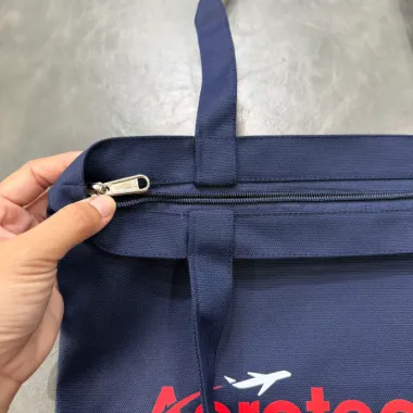 Túi Vải Có Khóa Kéo In Logo Theo Yêu Cầu – Túi Vải Quà Tặng Doanh Nghiệp