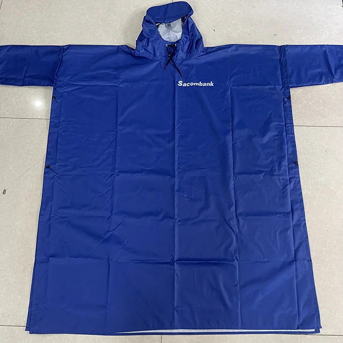 Áo Mưa Doanh Nghiệp Sacombank Màu Xanh Dương – Quà Tặng Khách Hàng & Nhân Viên Thiết Thực