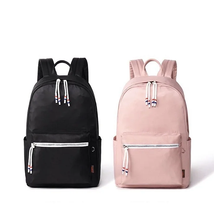 Balo Vải Dù Thời Trang Đen Hồng – Balo Đi Học Đi Làm Chống Thấm Nước
