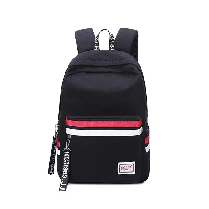 Balo Thời Trang Đen Phối Đỏ Trắng – Balo Đi Học, Đi Làm Đẹp Giá Rẻ