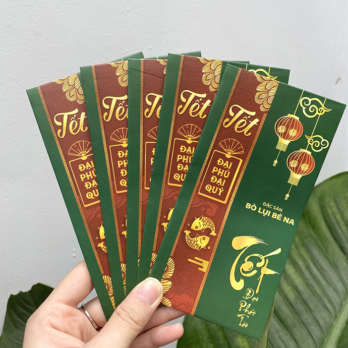 BAO LÌ XÌ TẾT BÒ LỤI BÉ NA - BAO LÌ XÌ SẢN XUẤT THEO YÊU CẦU