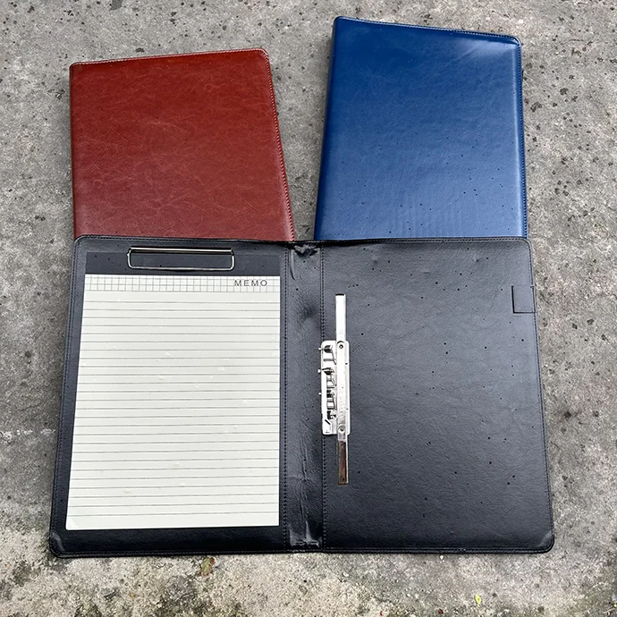 Bìa Sổ Da Kẹp Giấy In Logo Theo Yêu Cầu – Folder Da PU Cao Cấp