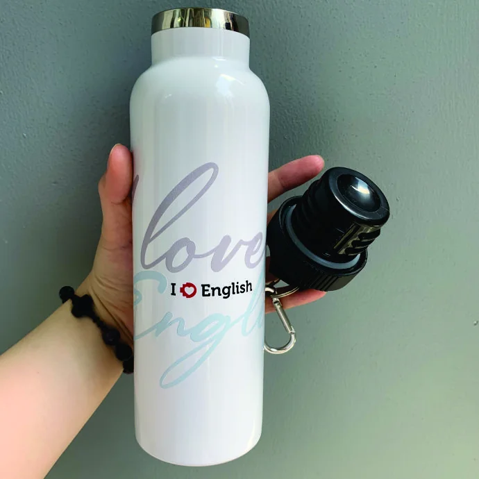 Bình Giữ Nhiệt Inox 500ml Nắp Rời Có Móc Treo – In Logo Theo Yêu Cầu