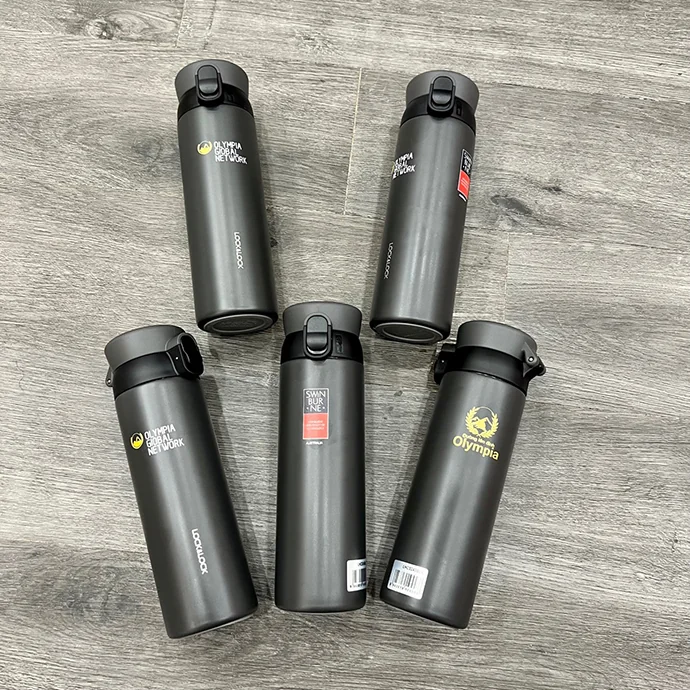 Bình Giữ Nhiệt Inox Đen Nhám 450ml Khắc Logo Theo Yêu Cầu