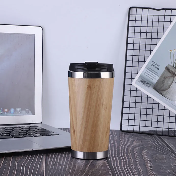 Ly Cà Phê Nắp Nhựa 450ml – Ly Cà Phê Ống Tre Khắc Logo Theo Yêu Cầu