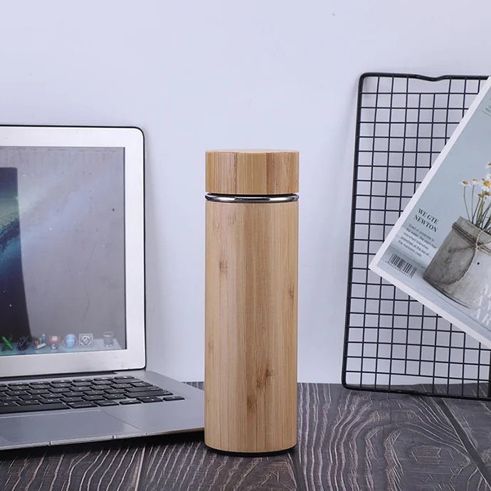 Bình Nước Ống Tre 350ml – Bình Inox 304 Khắc Logo Theo Yêu Cầu