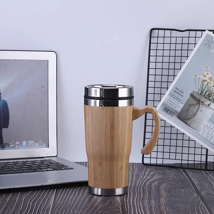 Cốc Giữ Nhiệt Inox 304 Vỏ Tre – Phong Cách Tối Giản Hiện Đại