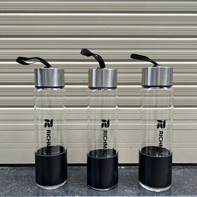 Bình Nước Thủy Tinh In Logo Theo Yêu Cầu – Dung Tích 450ml