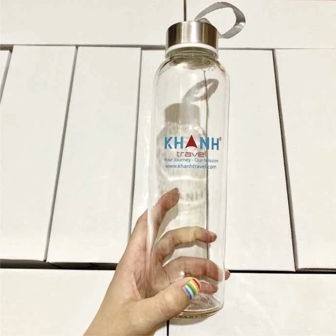Bình Nước Thủy Tinh Nắp Inox – Quà Tặng Doanh Nghiệp Cao Cấp & Bền Đẹp