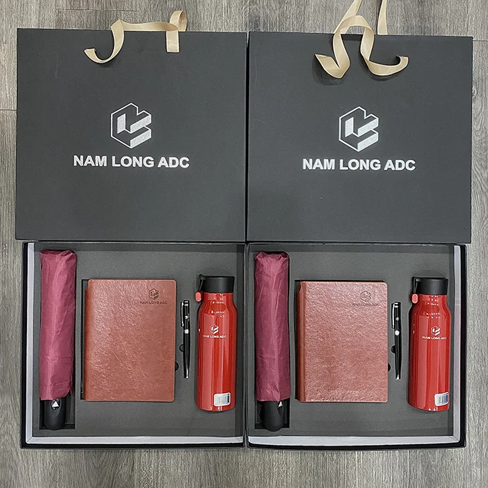 BỘ QUÀ TẶNG SỔ TAY CAO CẤP IN LOGO NAM LONG