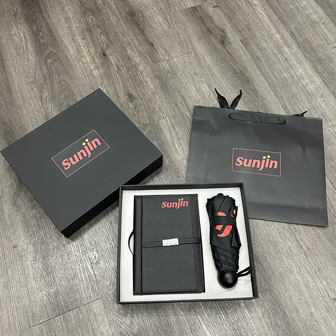 Bộ Quà Tặng Doanh Nghiệp Sổ Tay Và Dù – Giftset In Logo Cao Cấp