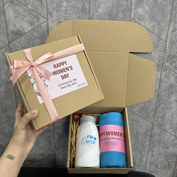 Bộ Quà Tặng Nữ In Logo – Giftset Bình Giữ Nhiệt & Khăn Cao Cấp 8/3 20/10