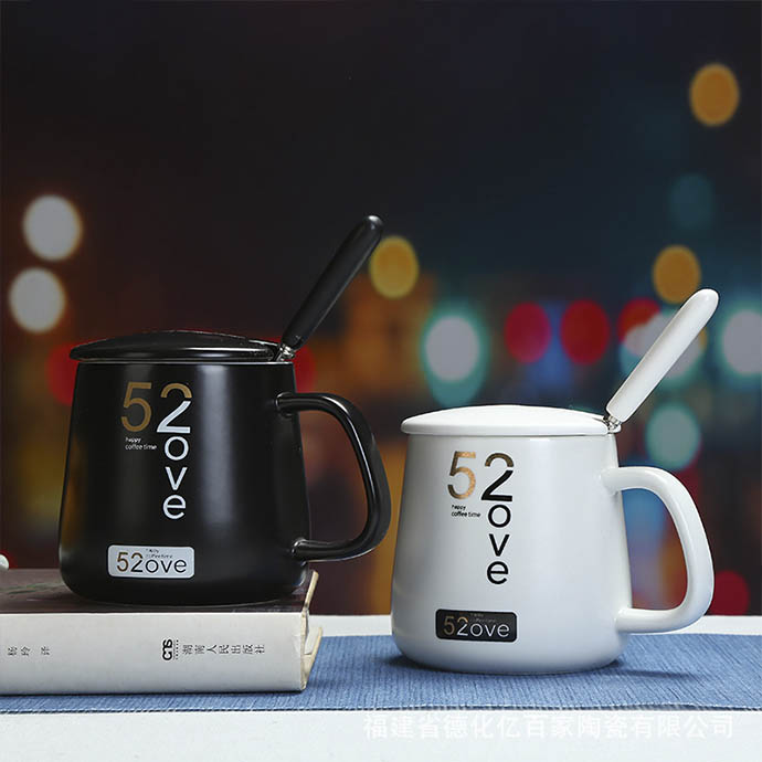 CỐC SỨ 520 LOVE - LY SỨ 520 DÁNG THẤP - CỐC SỨ COFFE ĐẸP