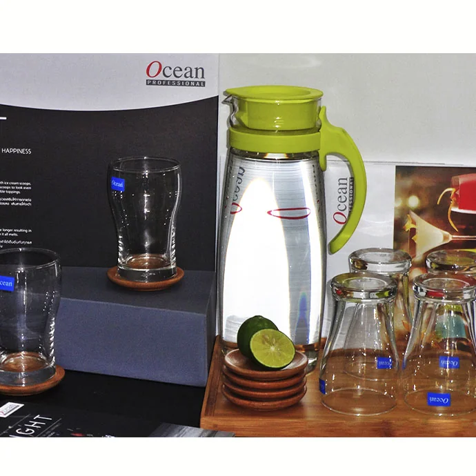 Bộ Ly Bình Ocean Thái Lan - Bộ Bình Kèm 4 Ly Thủy Tinh Cao Cấp