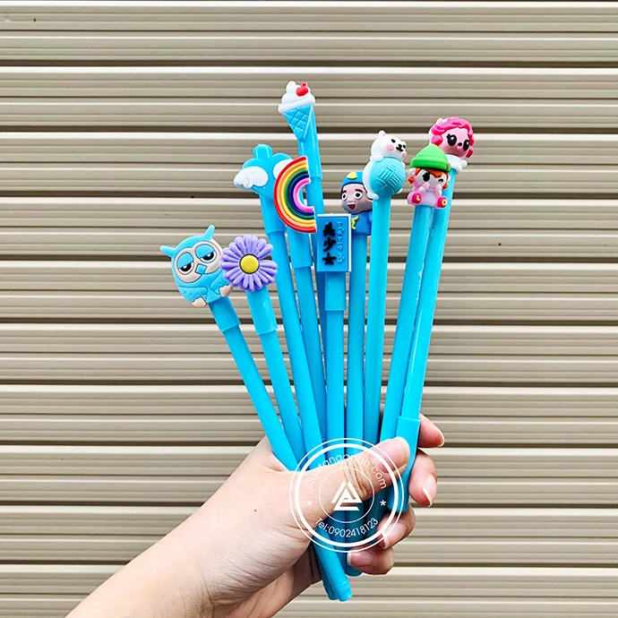 Bút Bi Có Nắp Hình Thú Dẻo - Quà Tặng Độc Đáo Cho Trẻ Em Và Doanh Nghiệp