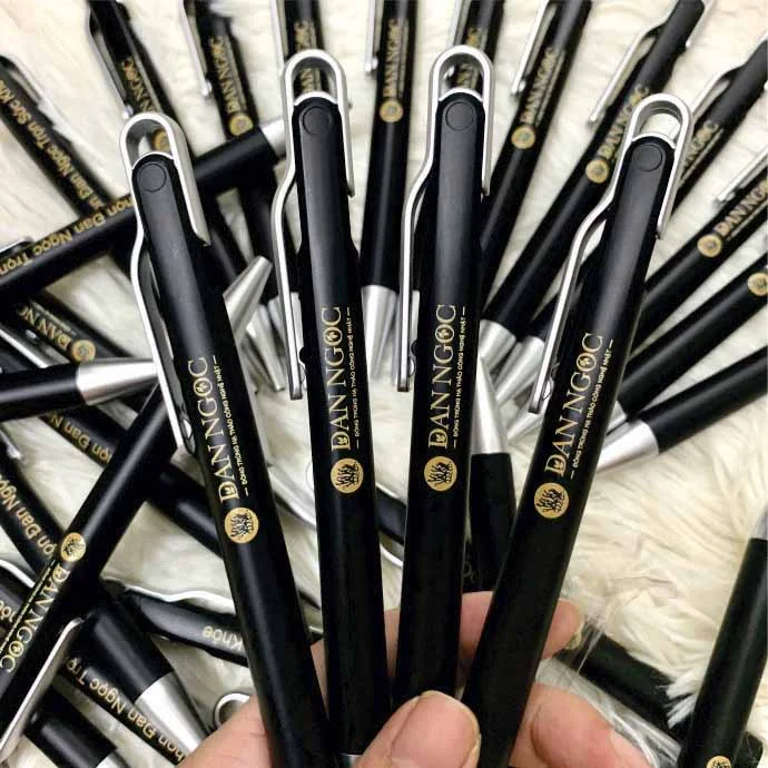 Bút Bi Nhựa BP-2013E - Đen - Quà Tặng Quảng Bá Thương Hiệu