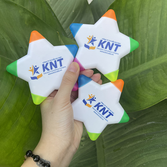 BÚT DẠ QUANG HÌNH NGÔI SAO IN LOGO KNT