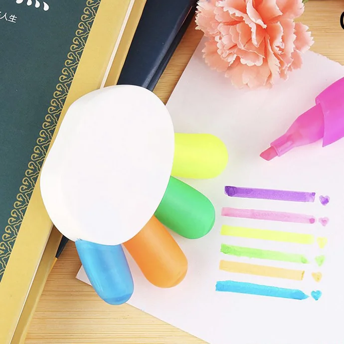 BHL 02 - Bút Highlight Hình Bàn Tay - Bút Dạ Quang Năm Màu Giá Rẻ