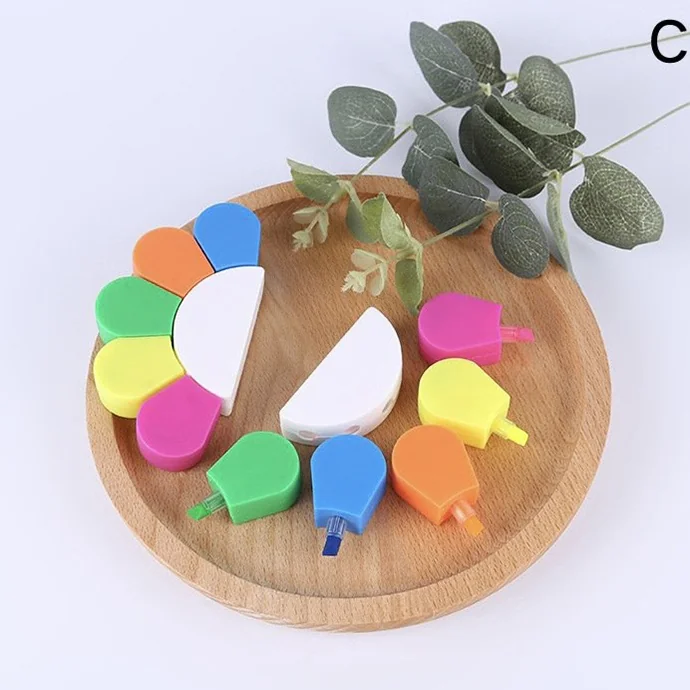 BHL 05 - Bút Dạ Quang Hình Hoa Năm Cánh - Bút Note In Logo Theo Yêu Cầu