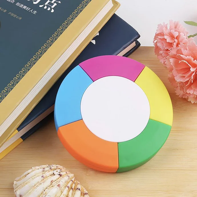 BHL 06 - Bút Highlight Hình Tròn 5 Màu - Bút Dạ Quang In Logo Giá Rẻ