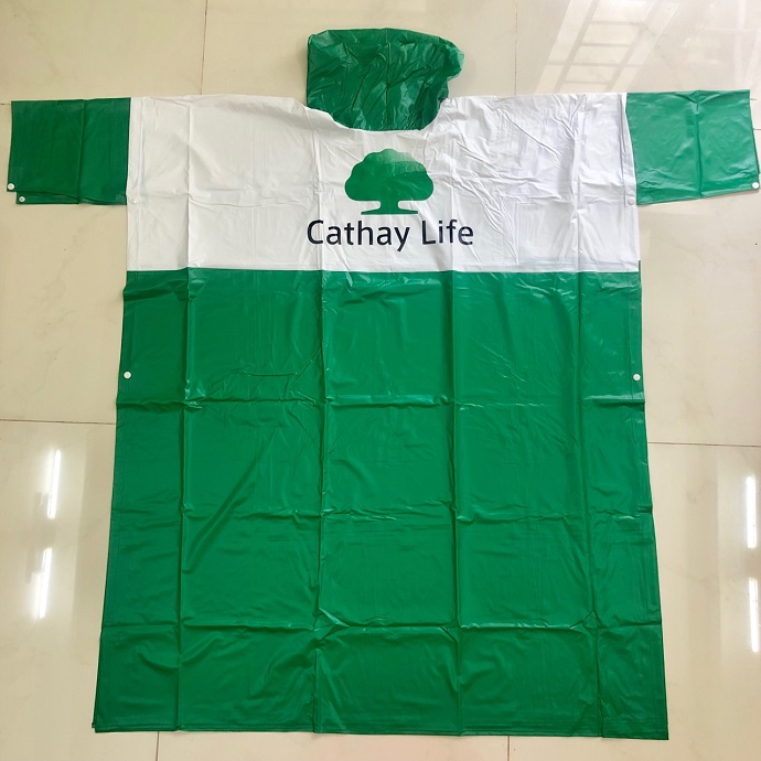 ÁO MƯA CÁNH DƠI NHỰA VÂN 84 IN LOGO CATHAY - CT 5