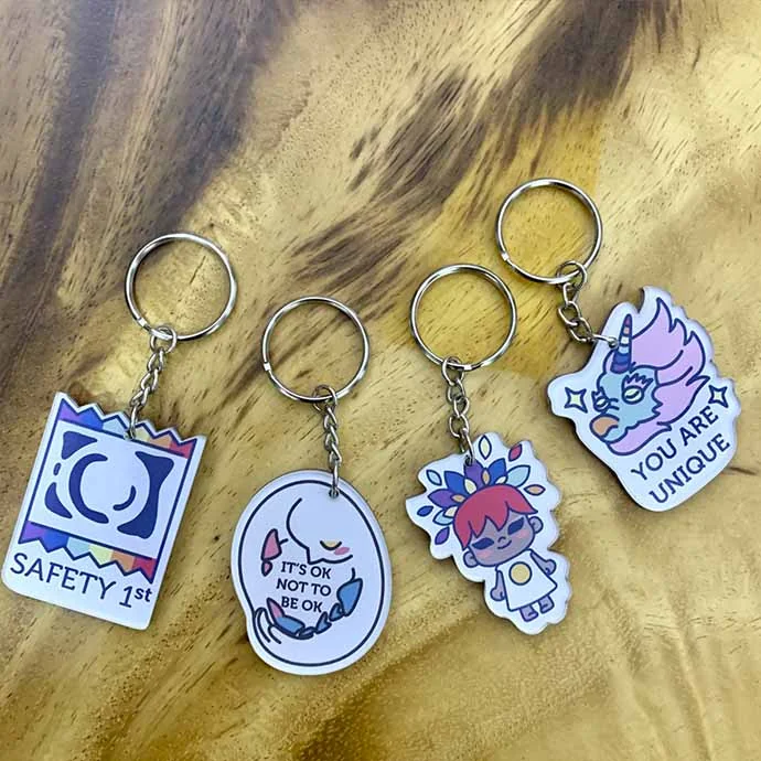 Móc Khóa Mica In Hình Thiết Kế Theo Yêu Cầu