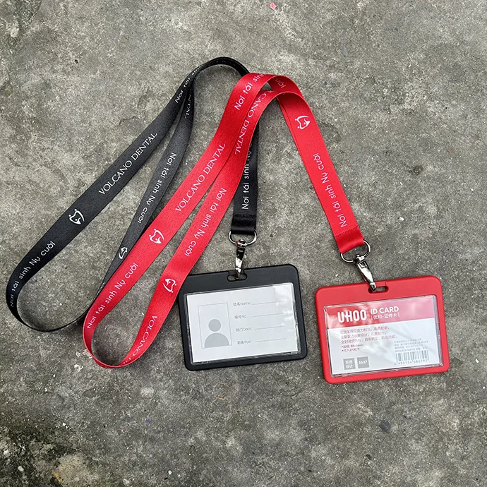 Dây Đeo Thẻ Nhân Viên In Logo VOLCANO DENTAL - Giải Pháp Nhận Diện Thương Hiệu