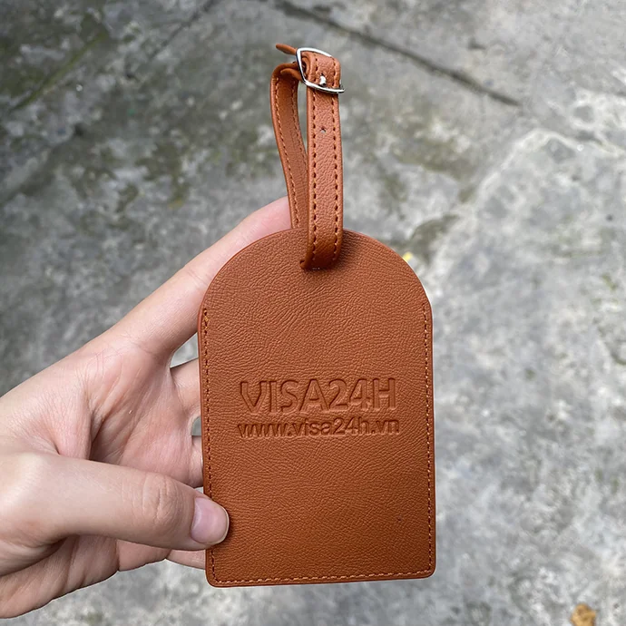 Thẻ hành lý da cao cấp  – Sang trọng, bền đẹp, khắc logo theo yêu cầu