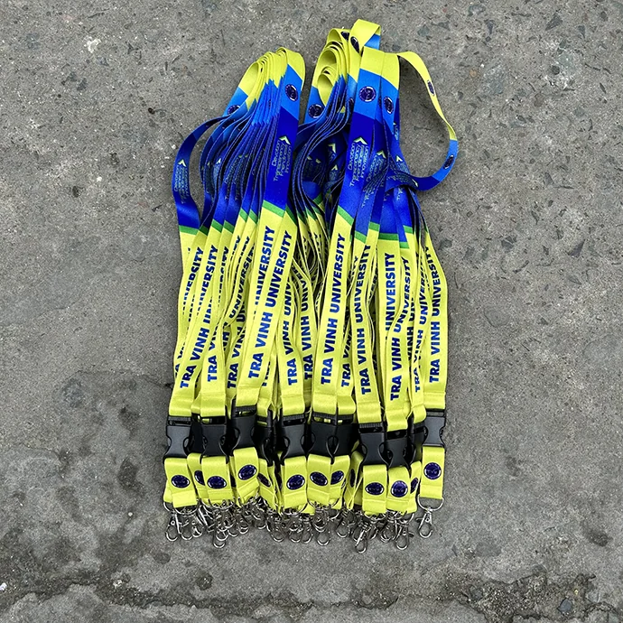 Dây Đeo Thẻ Sinh Viên Tra Vinh University – Lanyard Satin In Logo