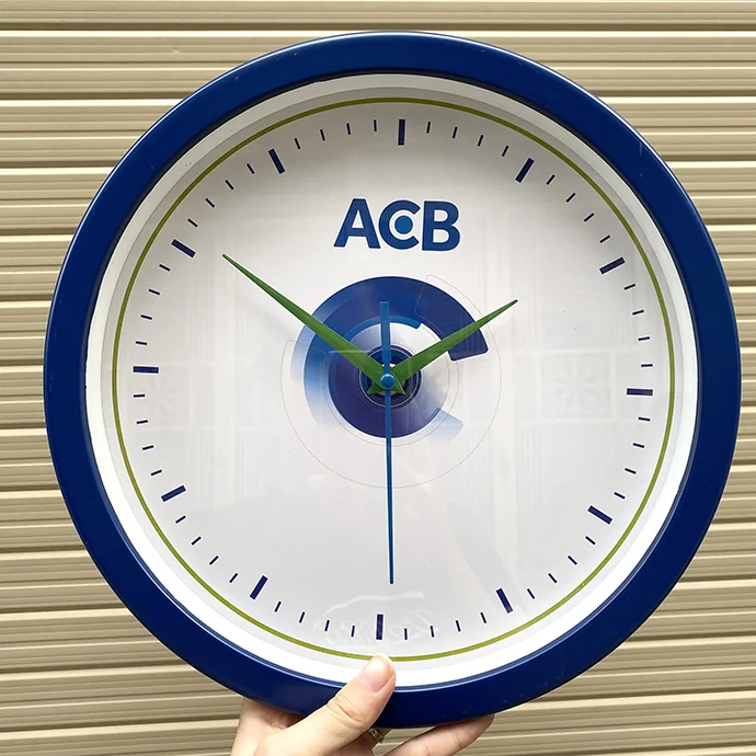 Đồng Hồ Treo Tường In Logo ACB - Quà Tặng Doanh Nghiệp Sang Trọng