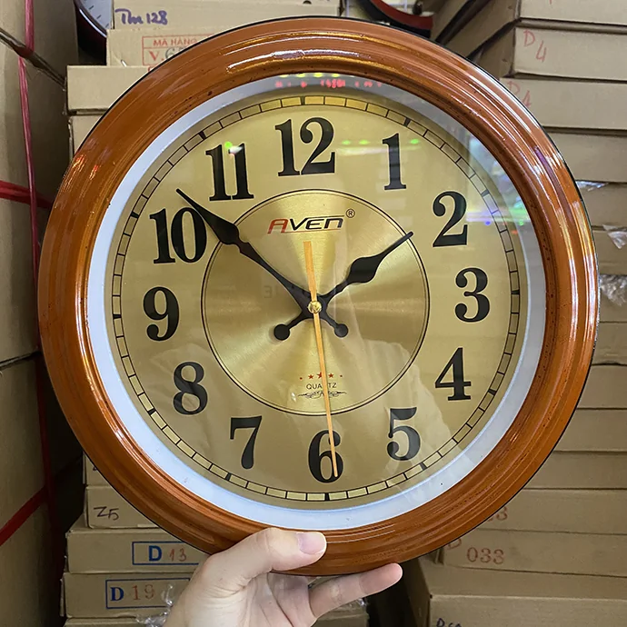 Đồng Hồ Treo Tường Giả Vân Gỗ - Sang Trọng, Chất Lượng Cao, In Logo Theo Yêu Cầu